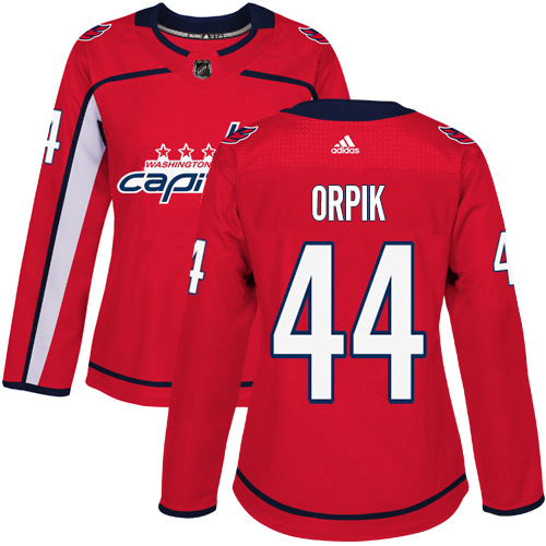 Adidas Washington Capitals #44 Brooks Orpik Red Home Authentic Women Stitched NHL Jersey